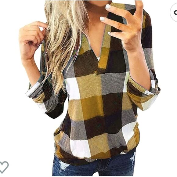 BRAND NEW PLAIT LONG SLEEVES V-NECK T-SHIRTS - Picture 1 of 16